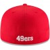 Men's San Francisco 49ers New Era Scarlet Omaha Throwback 59FIFTY Fitted Hat 3184528